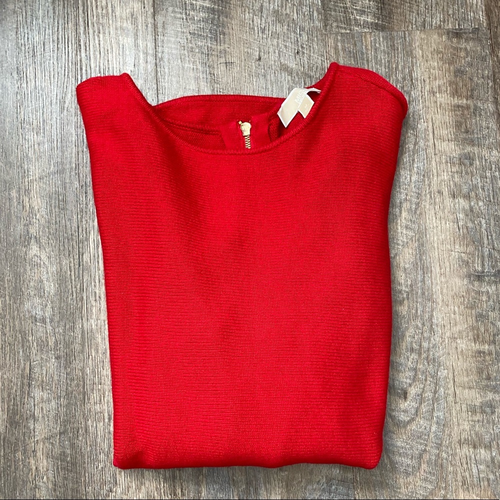 Michael Kors Red Knit Sweater- M